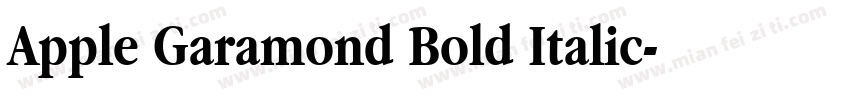 Apple Garamond Bold Italic字体转换